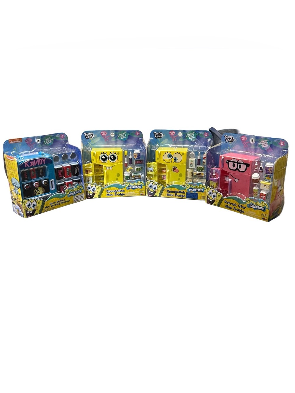 SpongeBob Teeny Tinies Mini Fridge Vending Machine Food Complete Set Lot Of 4